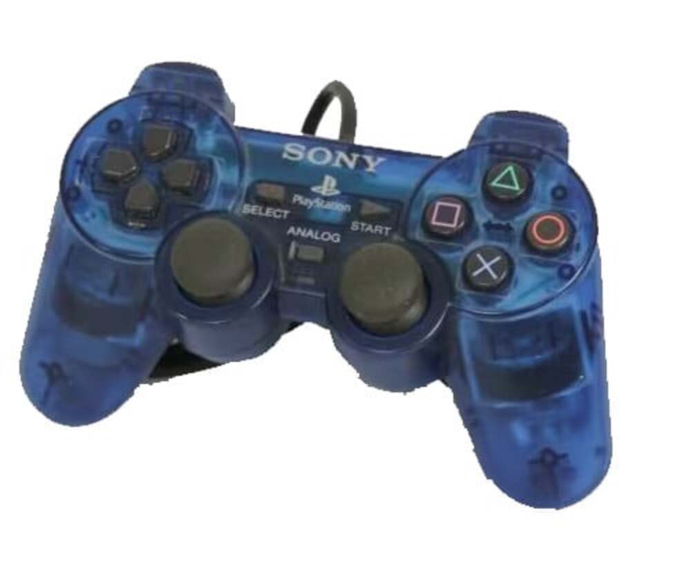 Sony PlayStation 2 PS2 Ocean Blue Clear Controller DualShock OEM SCPH-10010